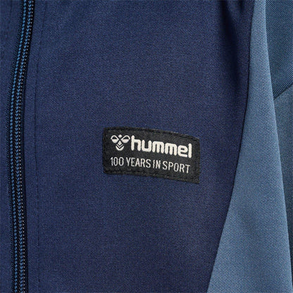 Black - Side - Hummel Childrens-Kids Marty Colour Block Mock Neck Track Jacket