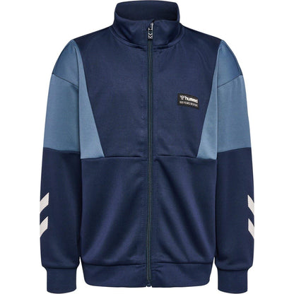 Black - Front - Hummel Childrens-Kids Marty Colour Block Mock Neck Track Jacket