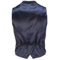 Navy - Back - Guide London Mens Italian Cotton Blend Waistcoat