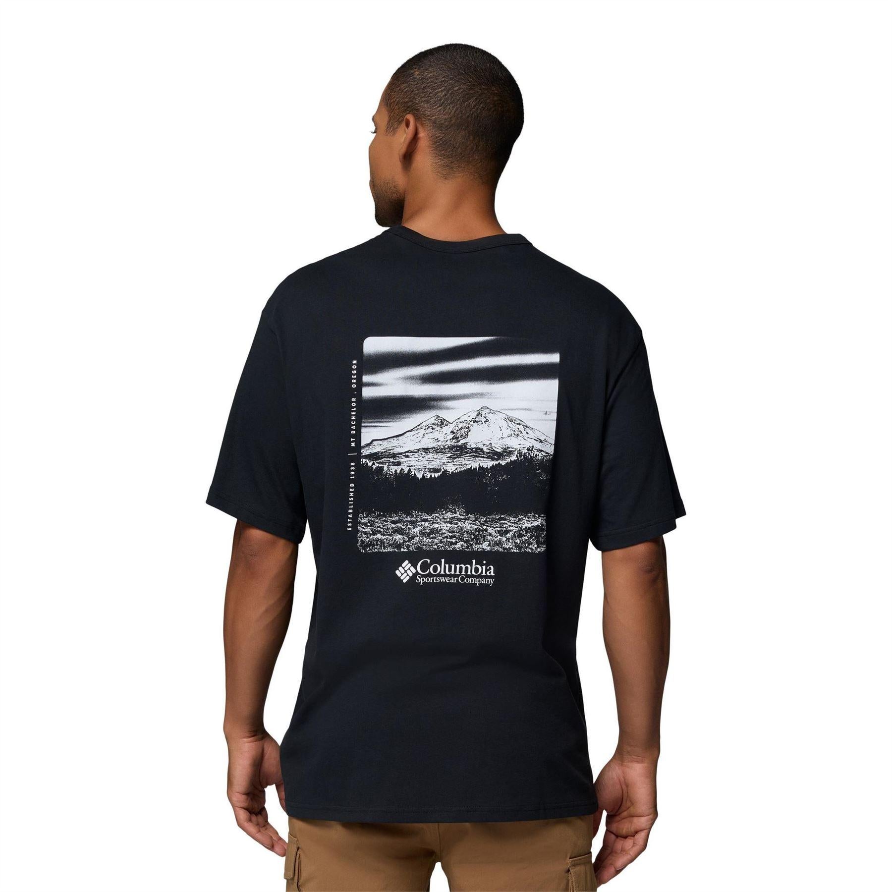 Black - Back - Columbia Mens CSC Mountain Heavyweight T-Shirt