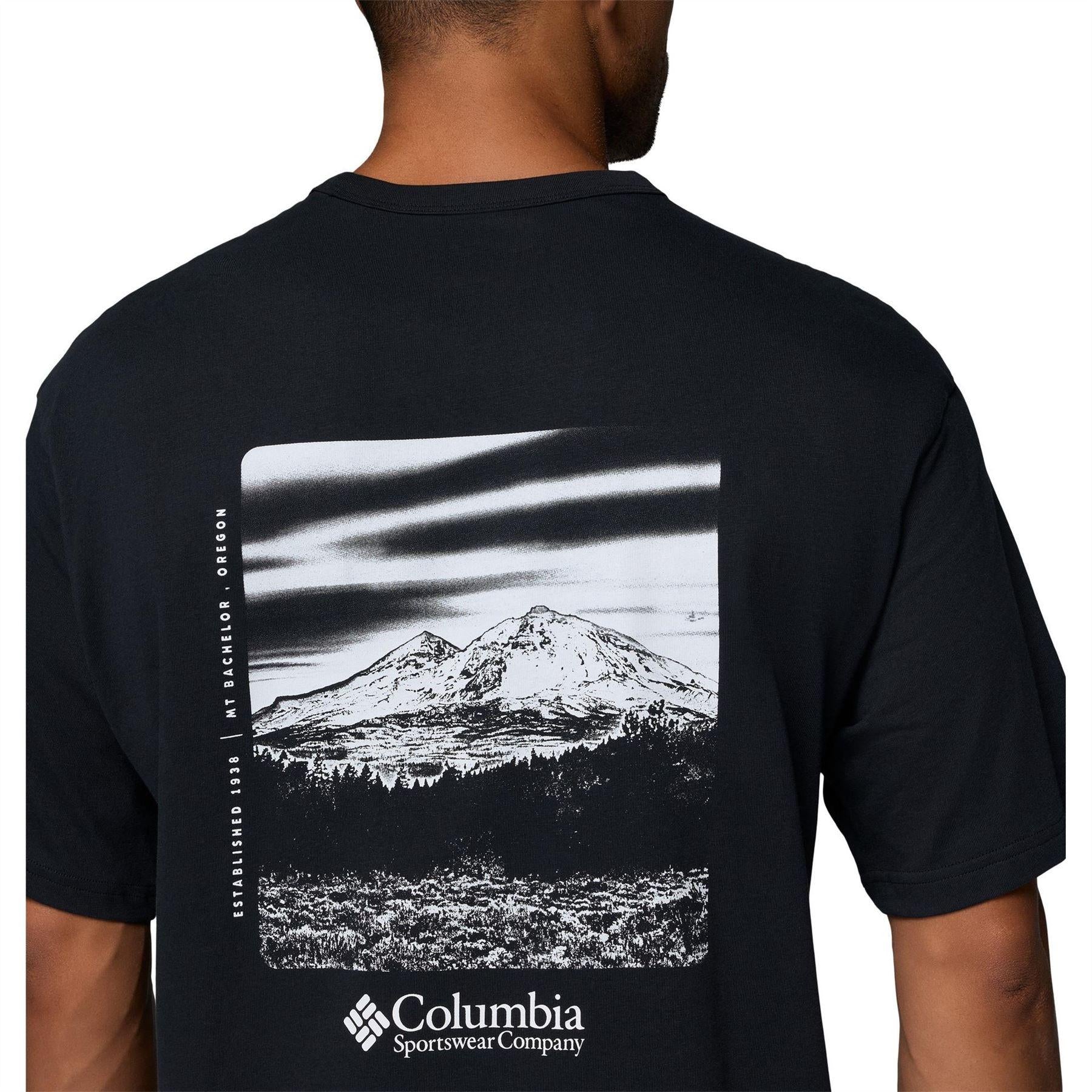 Black - Side - Columbia Mens CSC Mountain Heavyweight T-Shirt