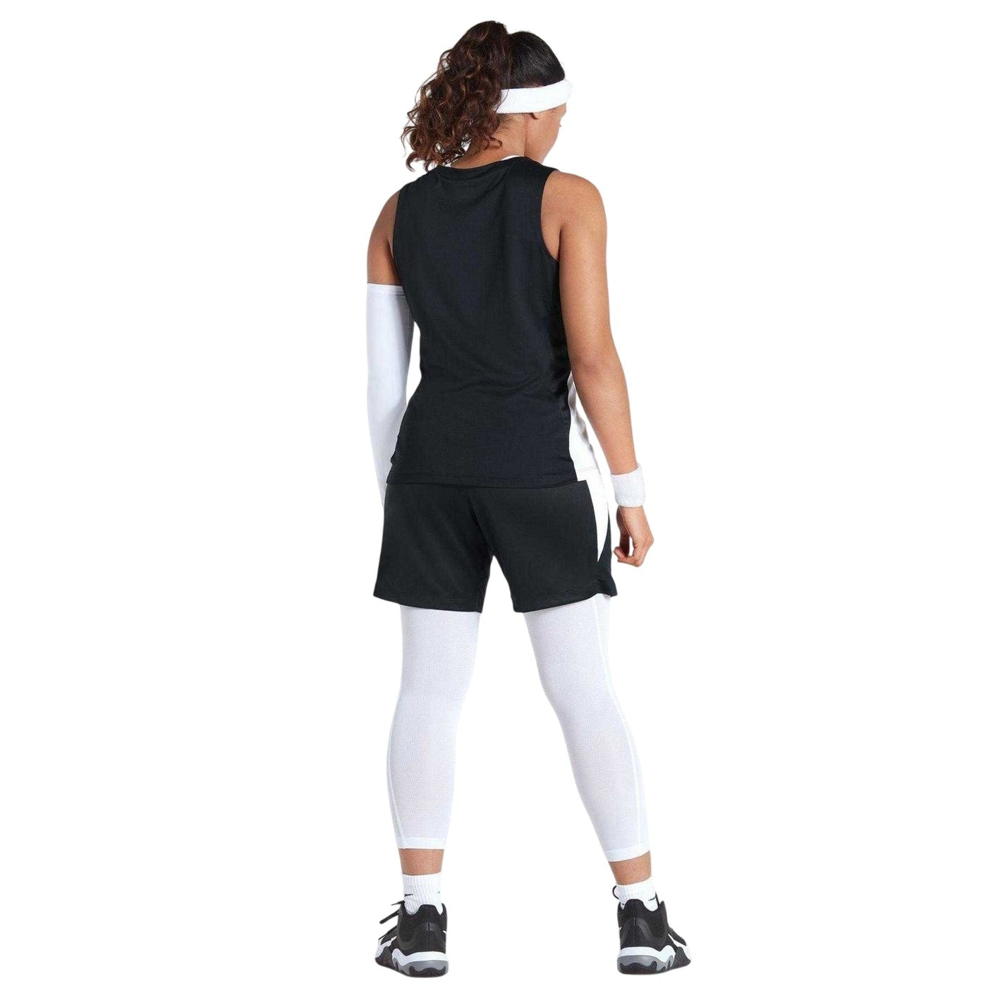 Black-White - Back - Nike Womens-Ladies Team Basketball Shorts