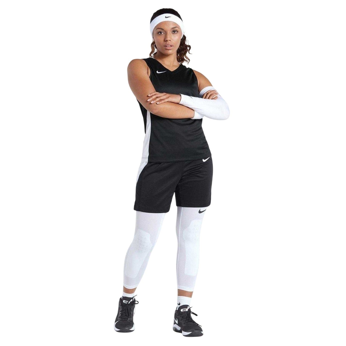 Black-White - Lifestyle - Nike Womens-Ladies Team Basketball Shorts