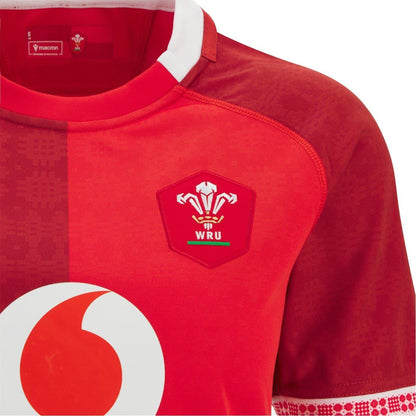 Red - Side - Macron Womens-Ladies 2025-26 Wales RU Home Shirt