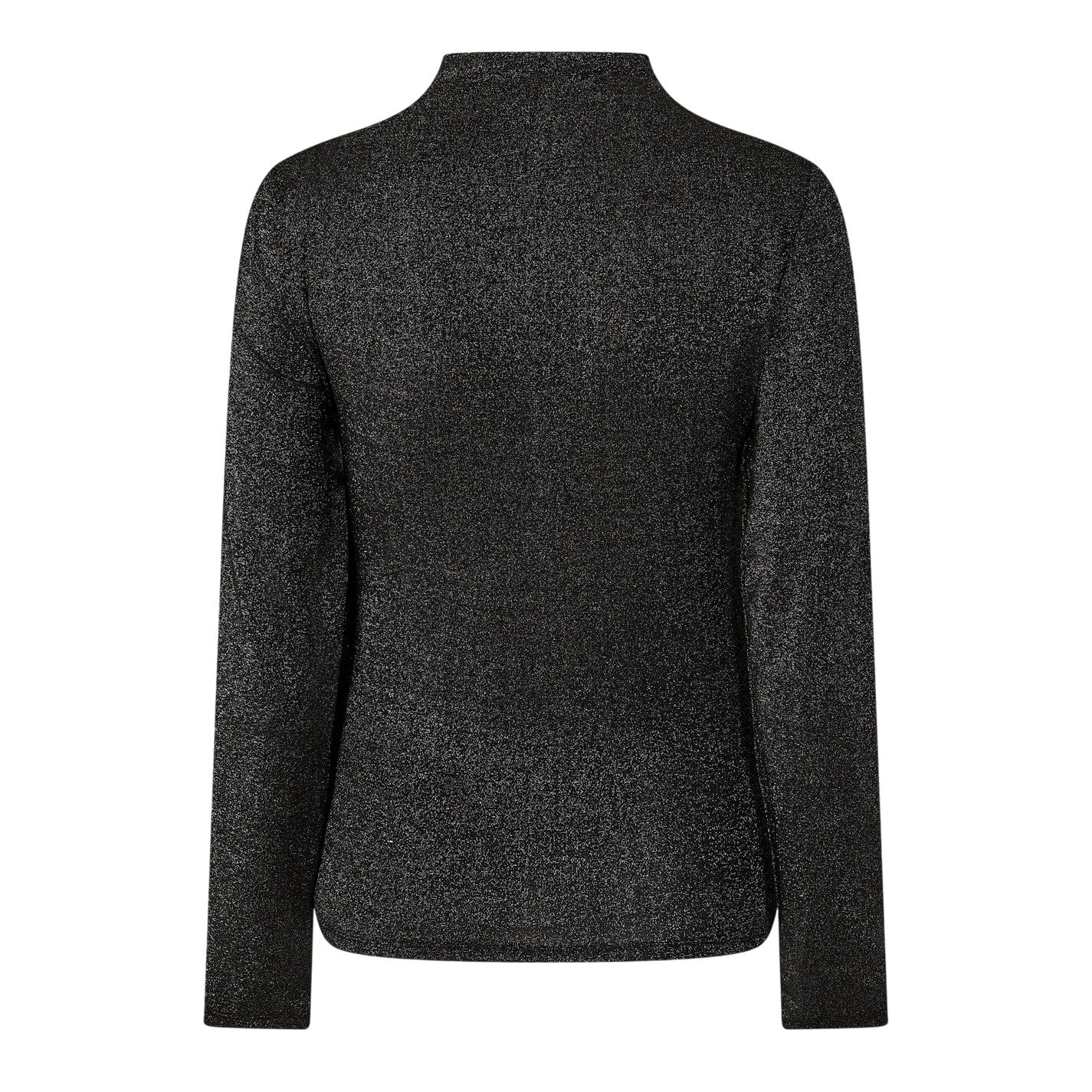 Black - Back - Pieces Womens-Ladies Mock Neck Slim Short-Sleeved Blouse