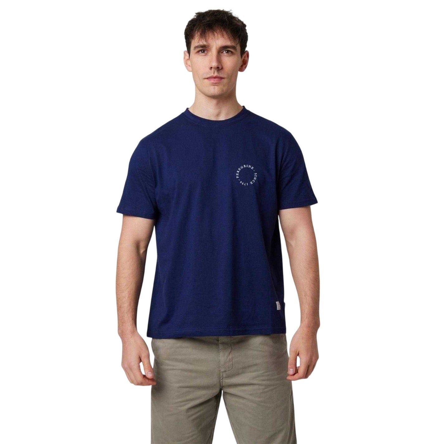 Navy - Lifestyle - Peregrine Mens Back Print Cotton T-Shirt