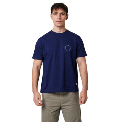 Navy - Lifestyle - Peregrine Mens Back Print Cotton T-Shirt