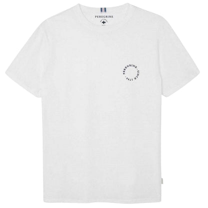 White - Front - Peregrine Mens Back Print Cotton T-Shirt