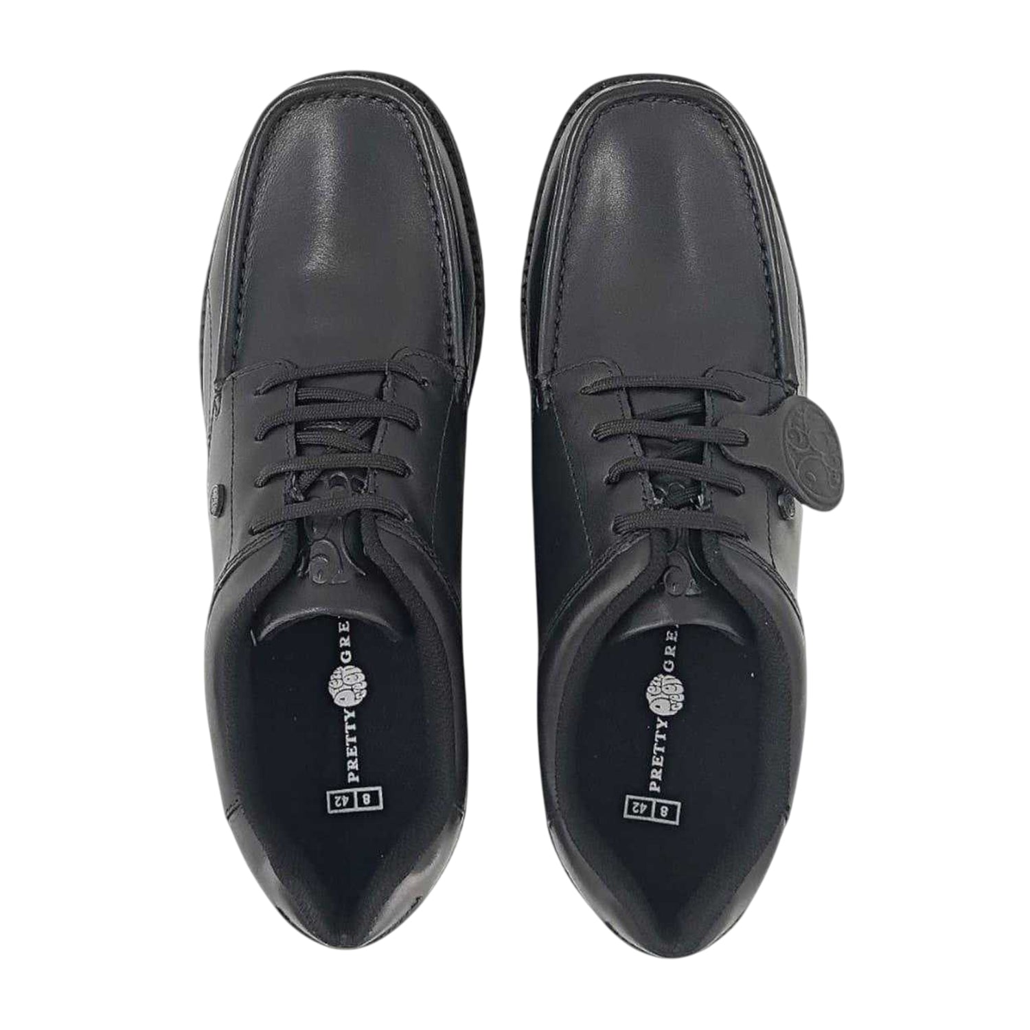 Black - Lifestyle - Pretty Green Mens Brogue Detailing Leather Shoes