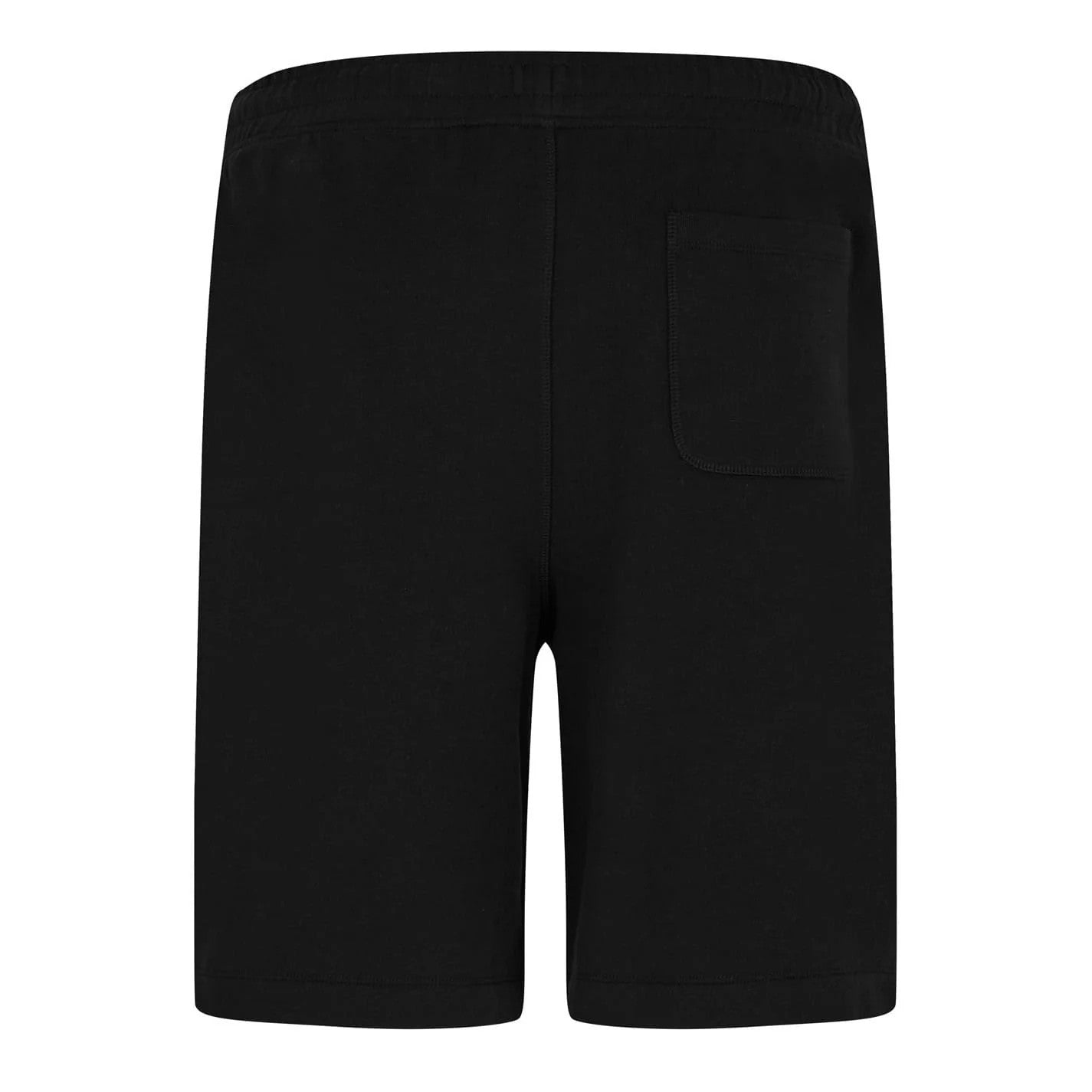 Black - Back - Everlast Mens Box Cotton Shorts