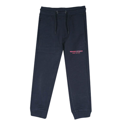 Navy - Front - Weekend Offender Boys Cascade Cascade Jogging Bottoms