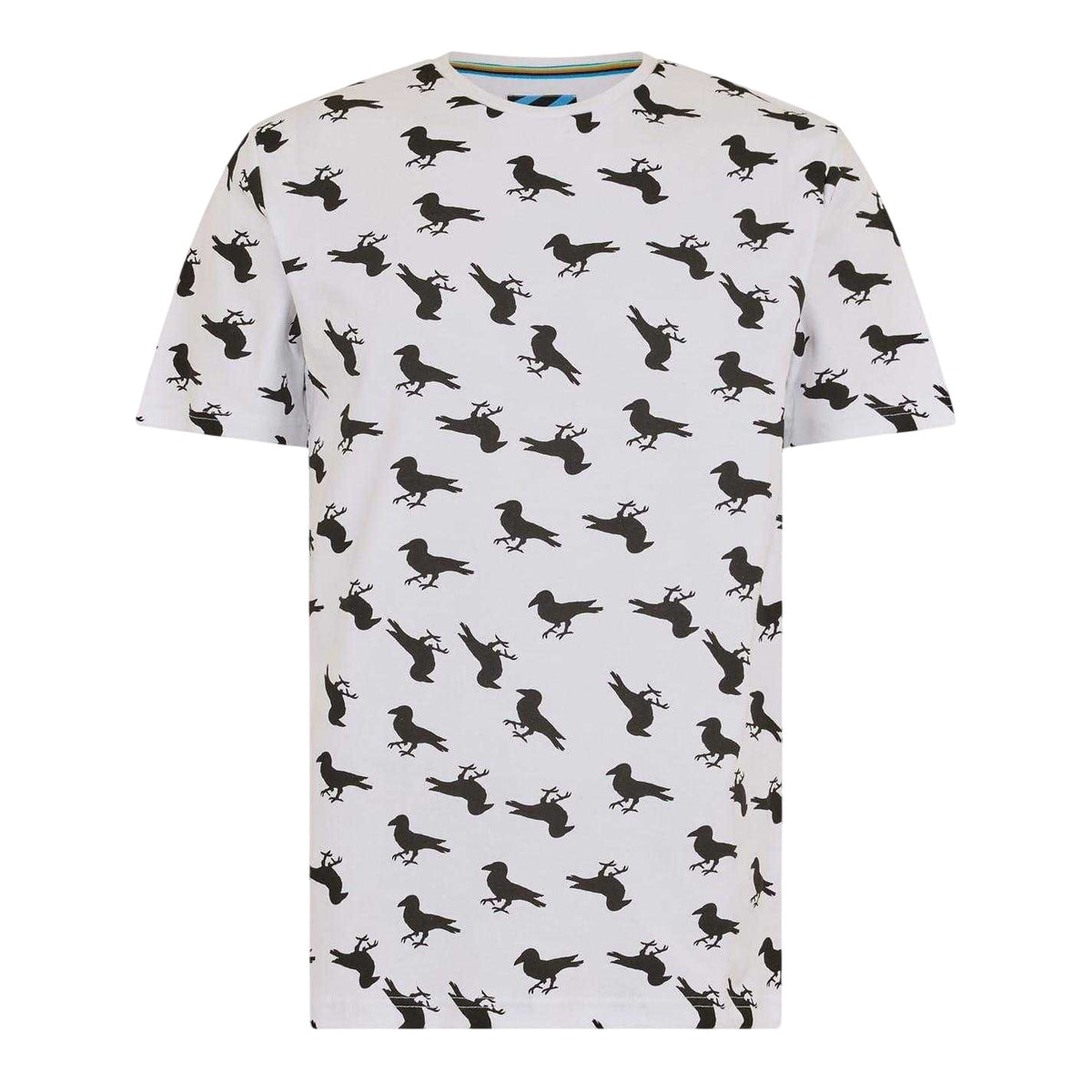 White - Front - Modern Amusement Mens Dogtown Crow All-Over Print Regular T-Shirt