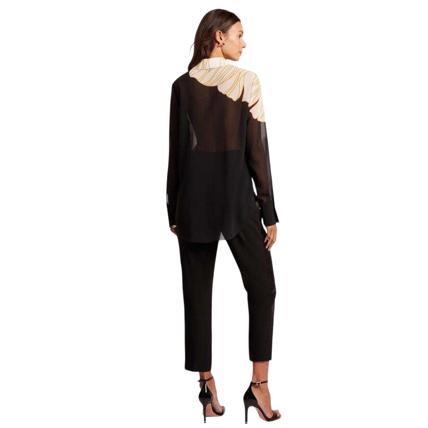 Black - Back - Ted Baker Womens-Ladies Floral Long-Sleeved Blouse