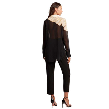 Black - Back - Ted Baker Womens-Ladies Floral Long-Sleeved Blouse
