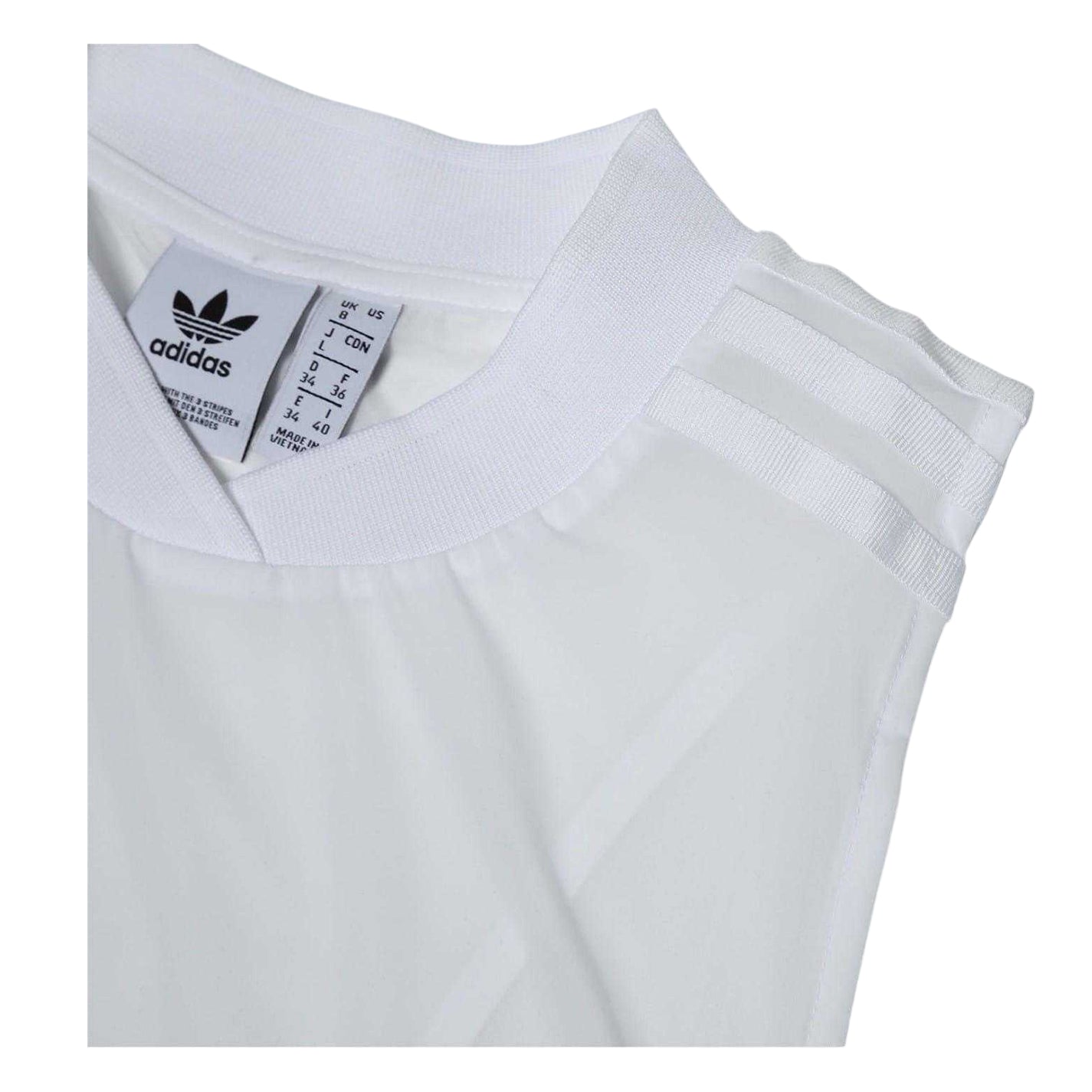 White - Side - Adidas Womens-Ladies Originals Graphic Print Regular Sleeveless T-Shirt Dress