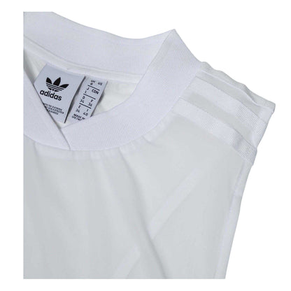 White - Side - Adidas Womens-Ladies Originals Graphic Print Regular Sleeveless T-Shirt Dress