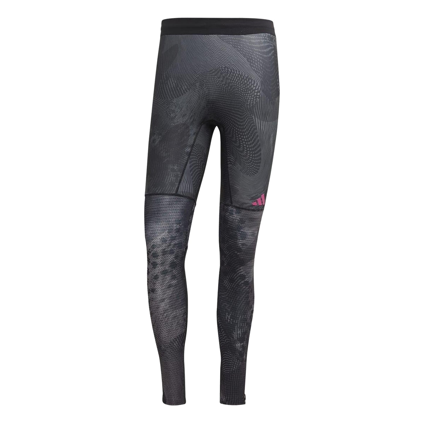 Black-Grey - Front - Adidas Mens Adizero Heat.Rdy Technology Long Leggings