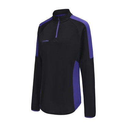 Black - Side - Sondico Womens-Ladies Logo Drill Top