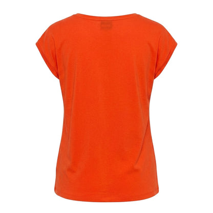 Tangerine Tango - Back - Pieces Womens-Ladies Pckamala Knitted V Neck T-Shirt