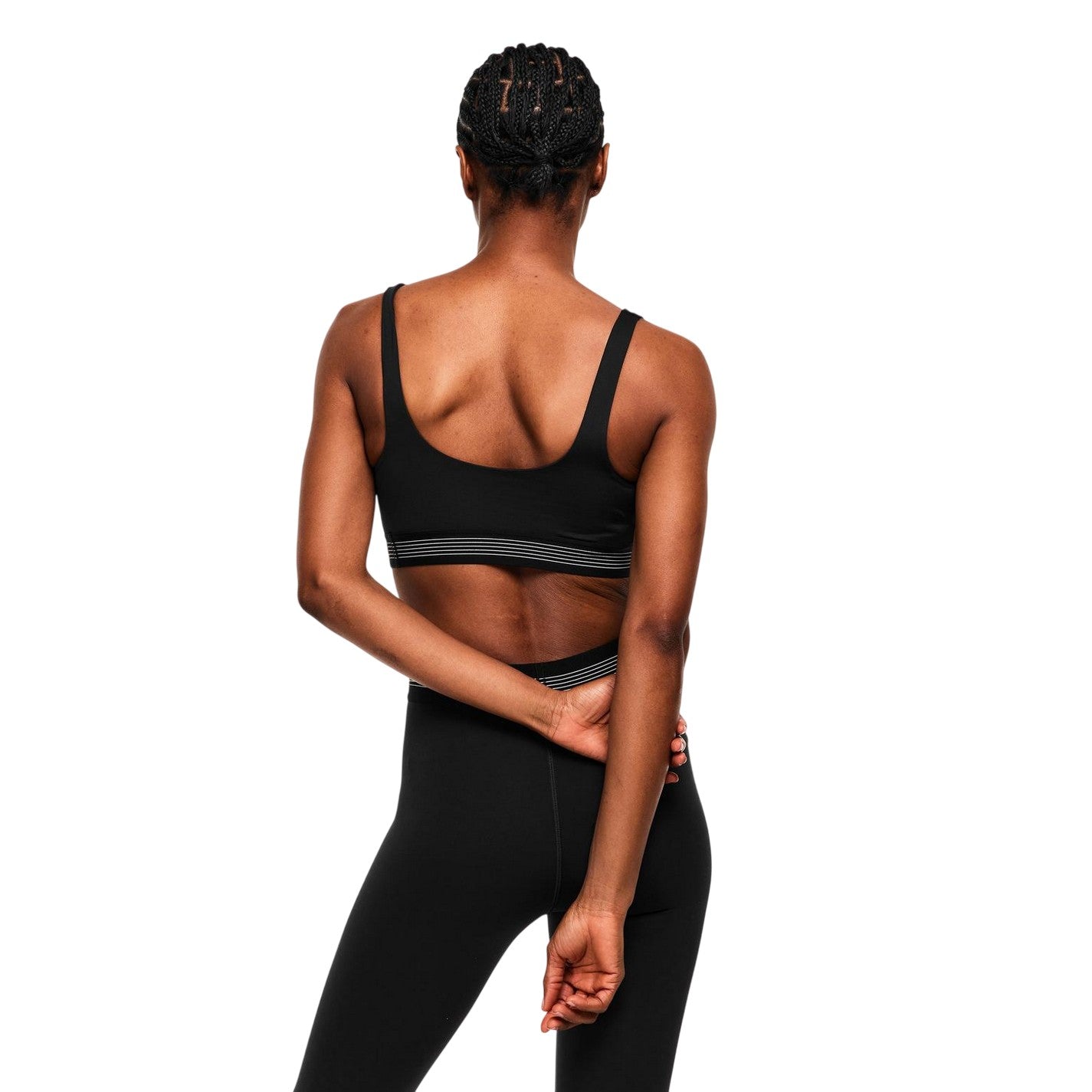 Black - Lifestyle - New Balance Womens-Ladies Logo Training Sports Bra