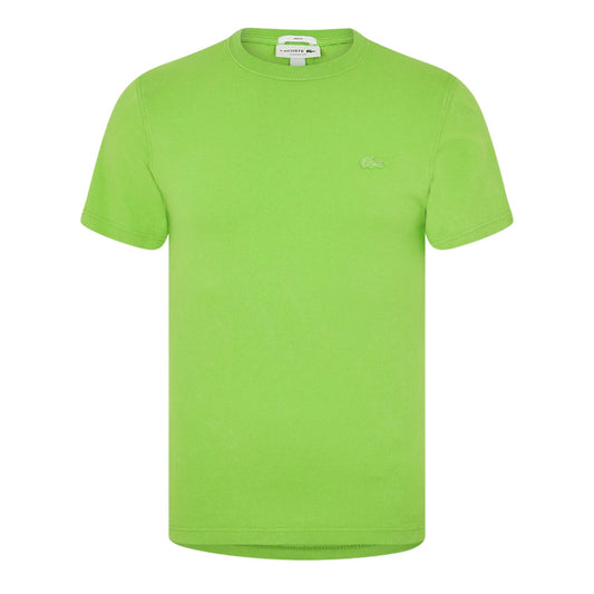 Green - Front - Lacoste Mens Logo Crew Neck Regular T-Shirt