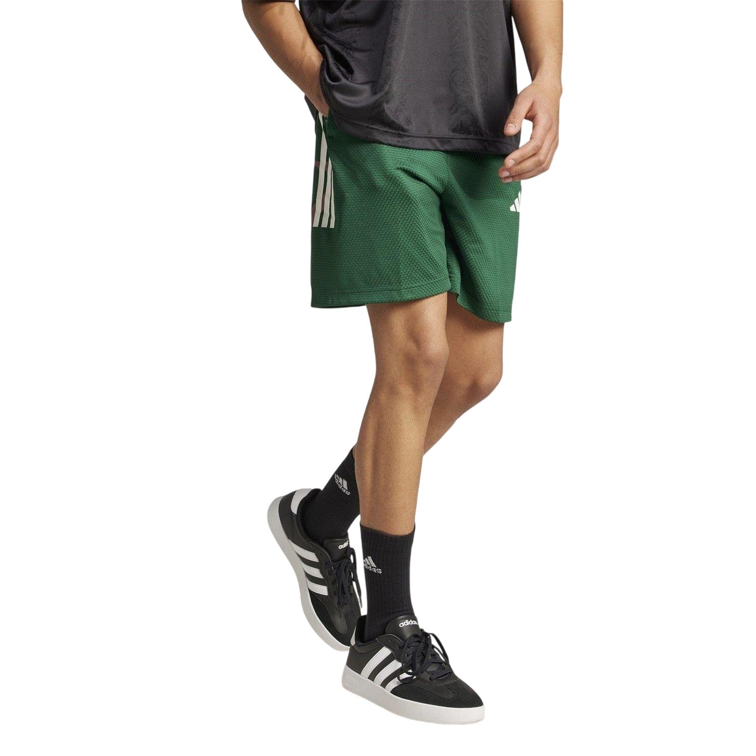 Green-Burgundy-White - Side - Adidas Mens House Of Tiro Nations Training Shorts