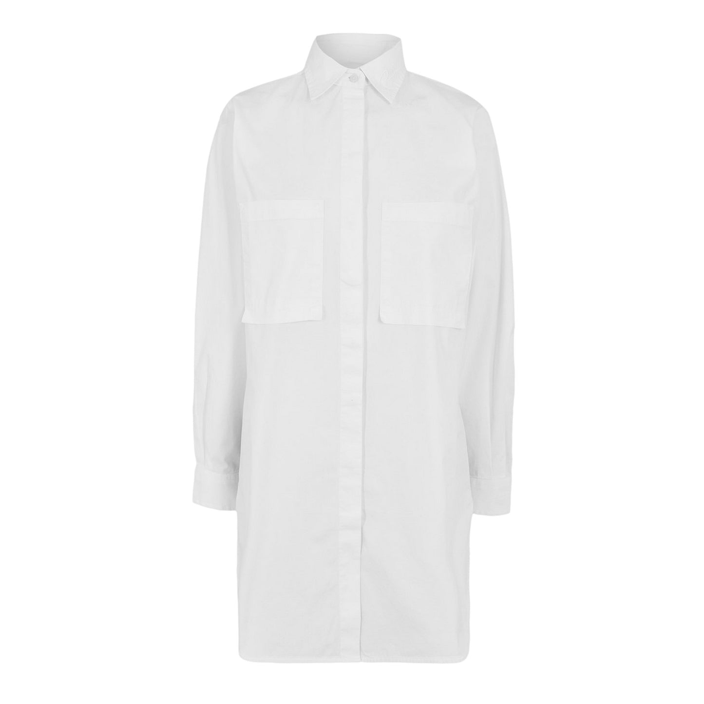 White - Front - Diesel Womens-Ladies Regular Shirt Dress