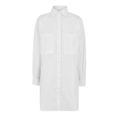 White - Front - Diesel Womens-Ladies Regular Shirt Dress