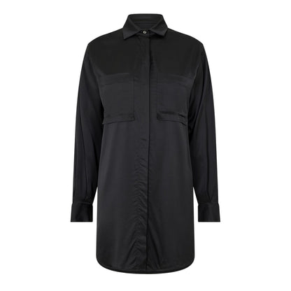 Black - Front - Diesel Womens-Ladies Regular Shirt Dress