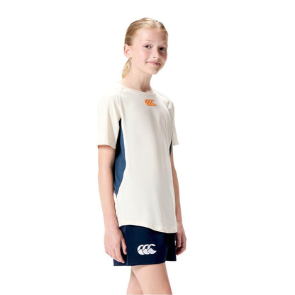 Grey-Navy - Back - Canterbury Childrens-Kids Vapodri Training T-Shirt