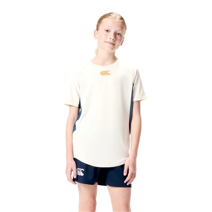 Grey-Navy - Side - Canterbury Childrens-Kids Vapodri Training T-Shirt