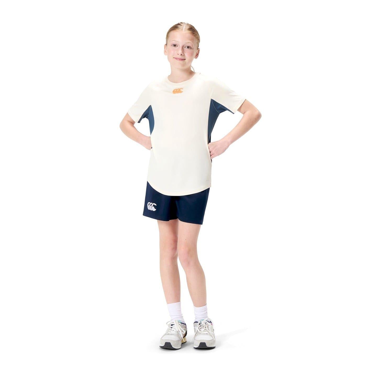 Grey-Navy - Lifestyle - Canterbury Childrens-Kids Vapodri Training T-Shirt
