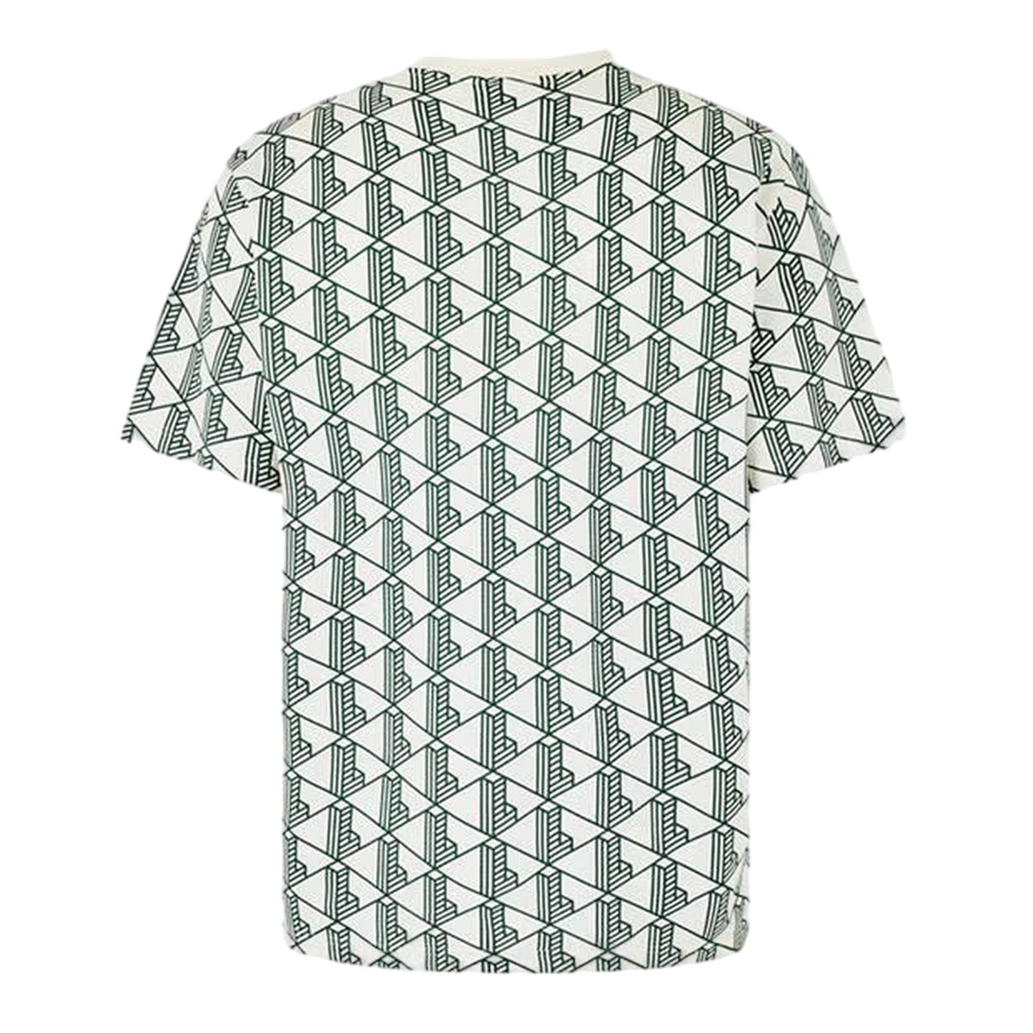 Green - Back - Lacoste Mens All-Over Print Regular T-Shirt