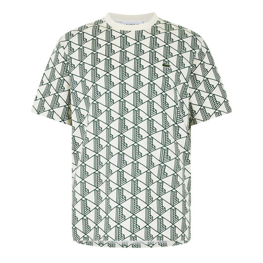 Green - Front - Lacoste Mens All-Over Print Regular T-Shirt