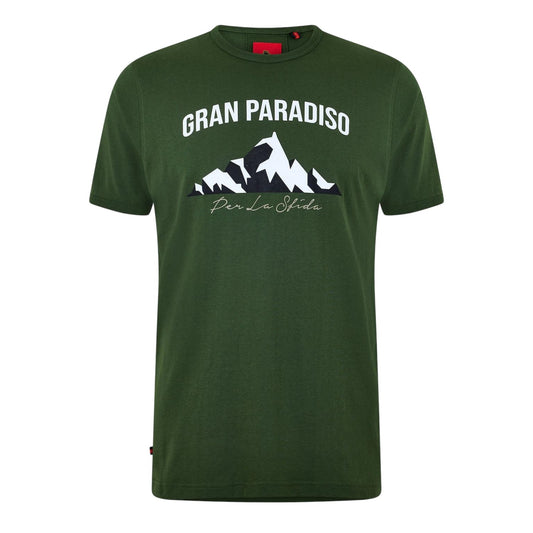 Green - Front - Luke Mens Arandano Lettering Regular T-Shirt