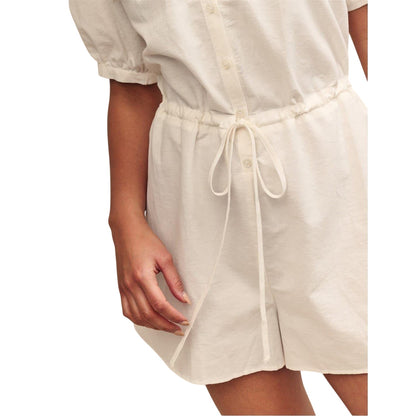 White - Side - Nobody´s Child Womens-Ladies Puff Sleeve Playsuit