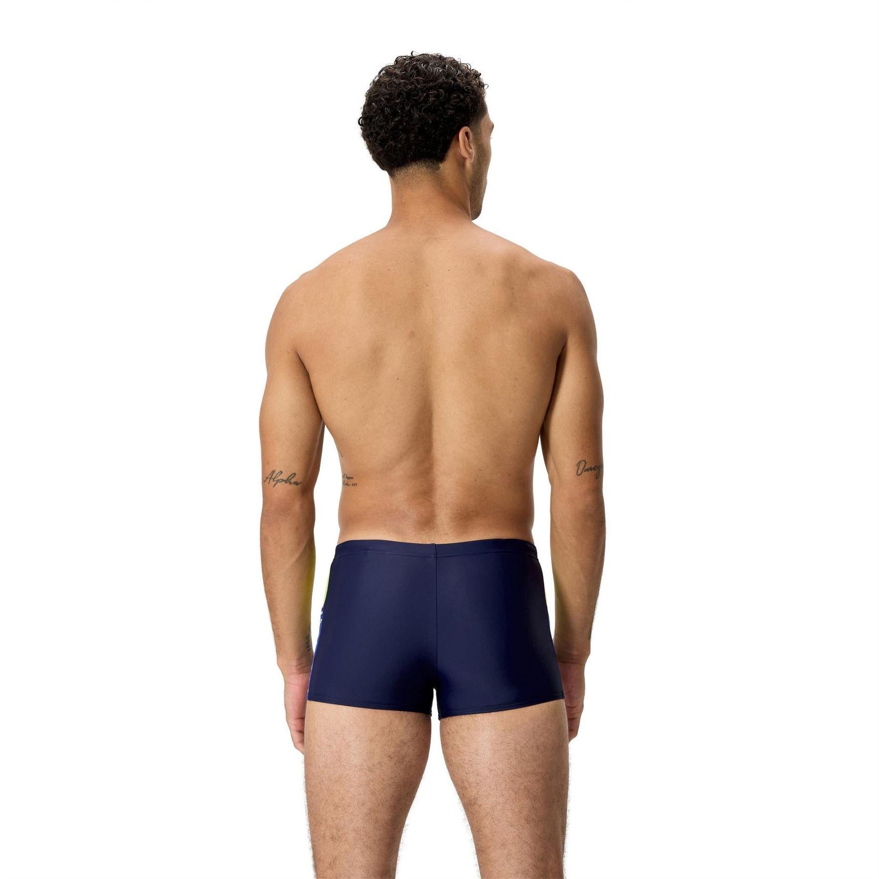 Peacoat-Deep Blue - Back - Speedo Mens Dive Aquashort Swimming Trunks