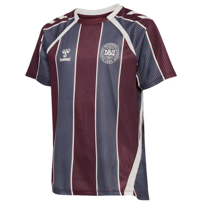 Multicoloured - Side - Hummel Childrens-Kids Pre-Match Denmark T-Shirt