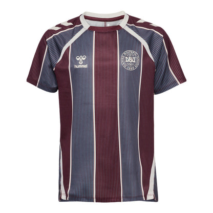 Multicoloured - Front - Hummel Childrens-Kids Pre-Match Denmark T-Shirt