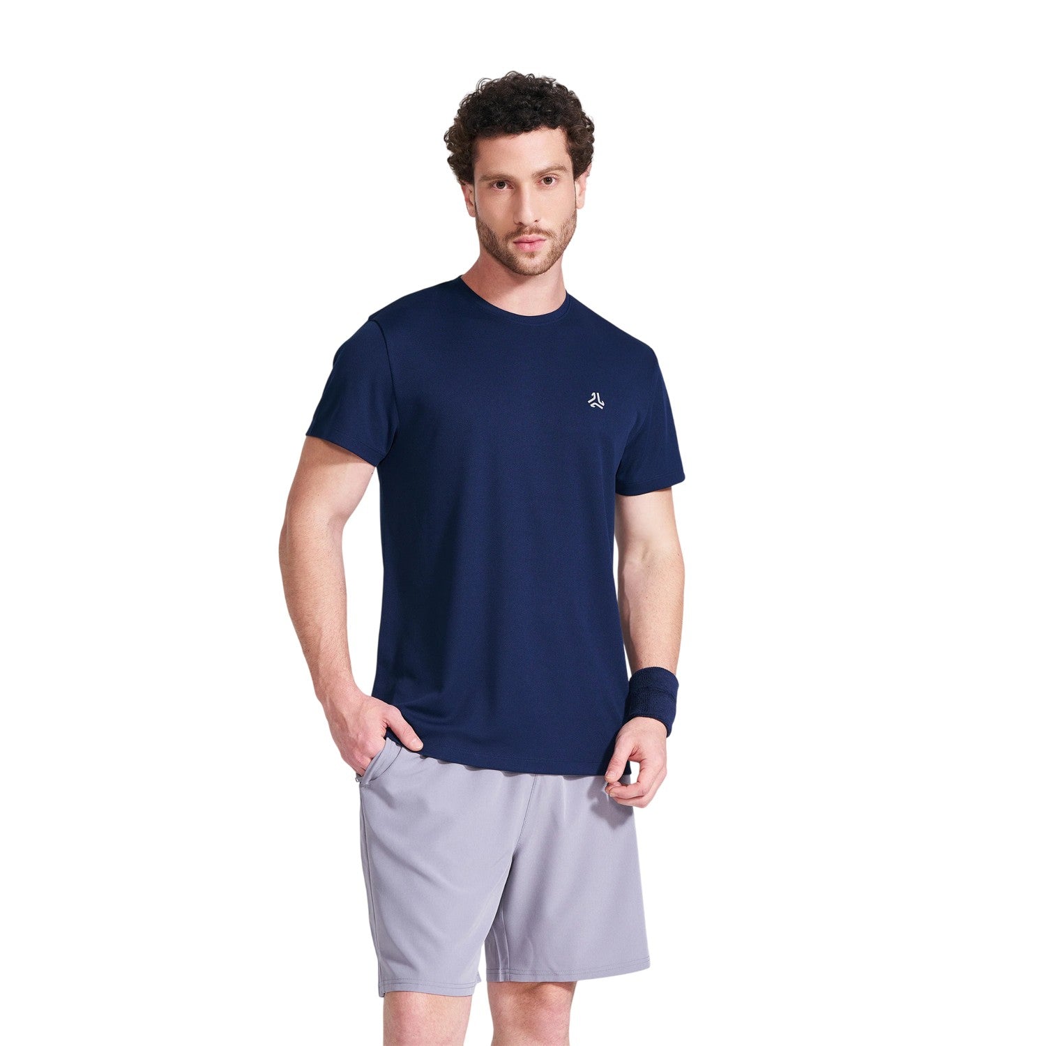 Navy - Side - Luke Mens Logo Regular T-Shirt