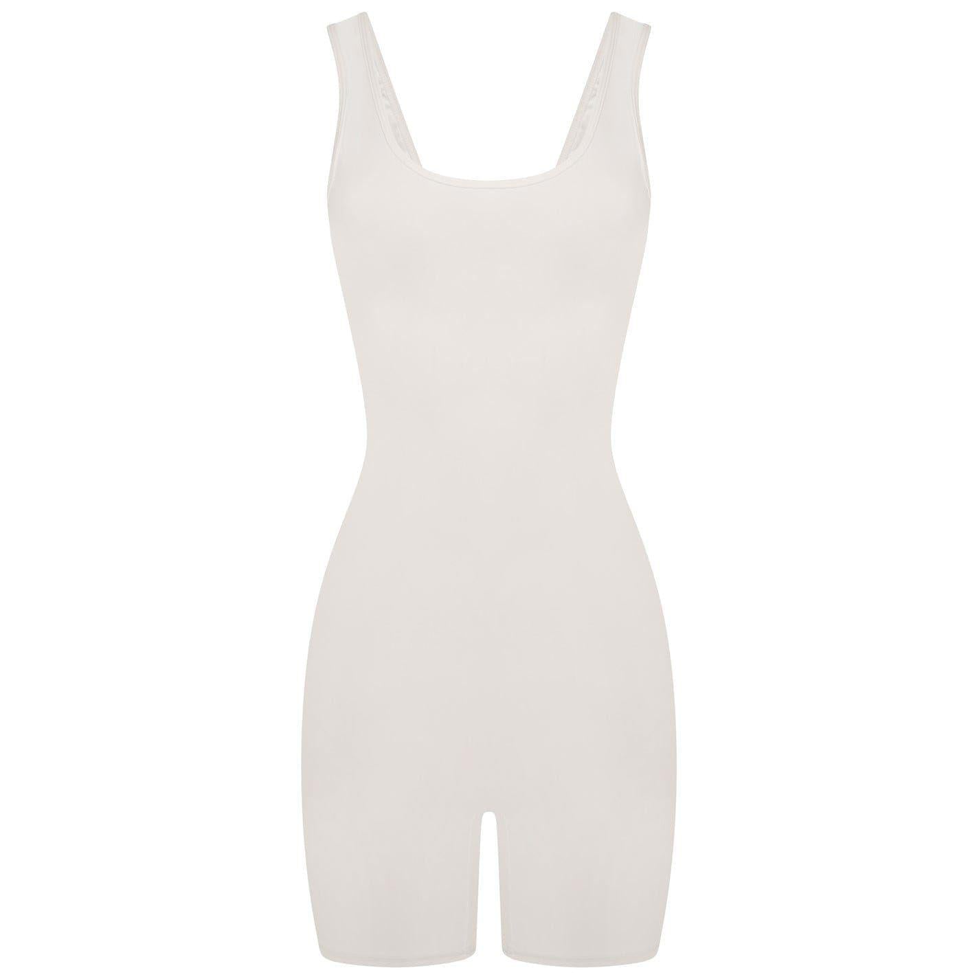 Grey - Side - Honeyz Womens-Ladies Ribbed Slim Sleeveless Playsuit