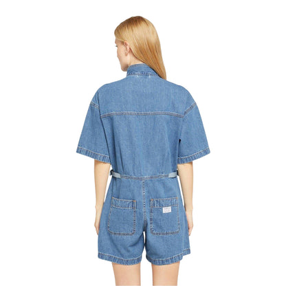 Blue - Back - Levis Womens-Ladies Denim Casual Romper