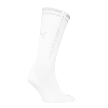 White - Back - Puma Womens-Ladies Logo Crew Socks