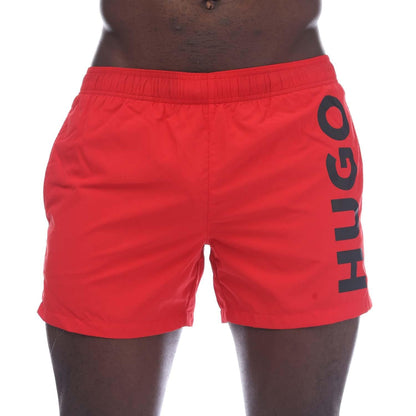 Pink - Front - Hugo Mens Abas Swim Shorts