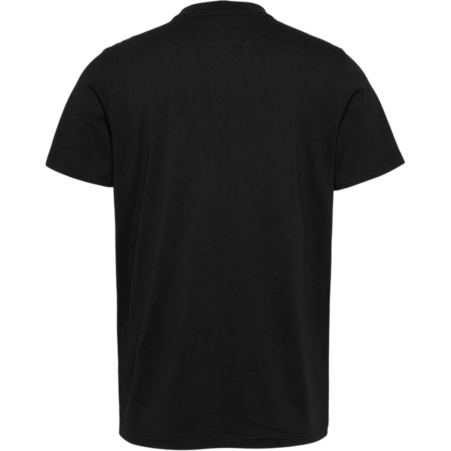 Black - Back - Tommy Jeans Mens Flag Crew Neck Slim T-Shirt