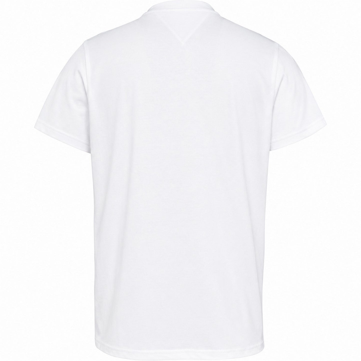 White - Back - Tommy Jeans Mens Flag Crew Neck Slim T-Shirt