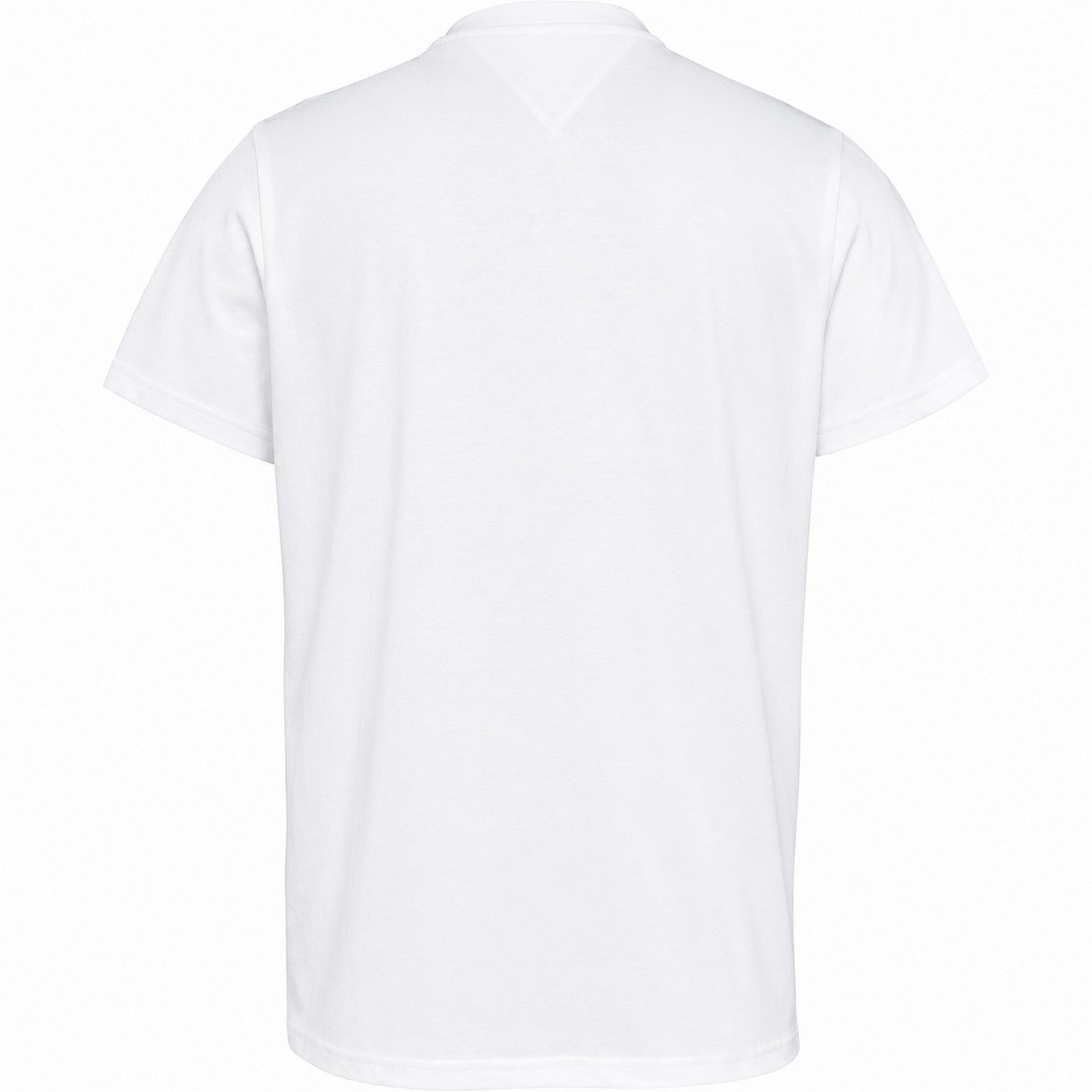 White - Back - Tommy Jeans Mens Flag Crew Neck Slim T-Shirt