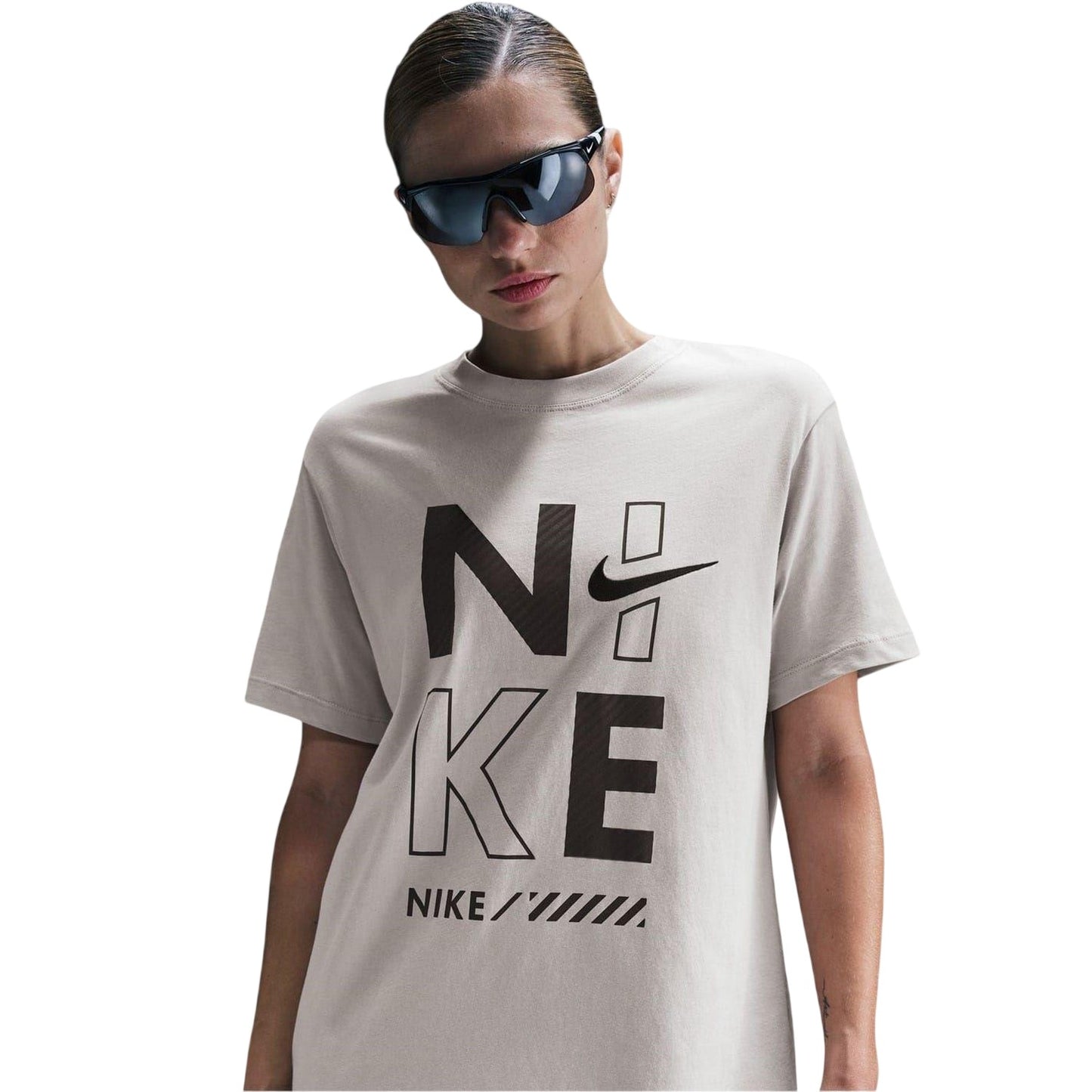 Iron - Side - Nike Womens-Ladies Graphic Print Crew Neck Regular T-Shirt