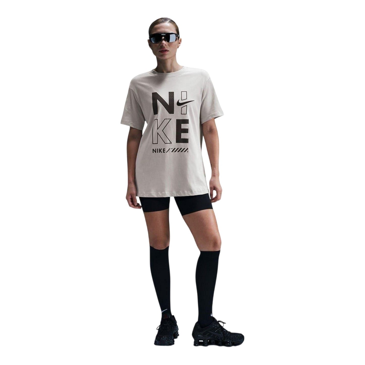 Iron - Lifestyle - Nike Womens-Ladies Graphic Print Crew Neck Regular T-Shirt