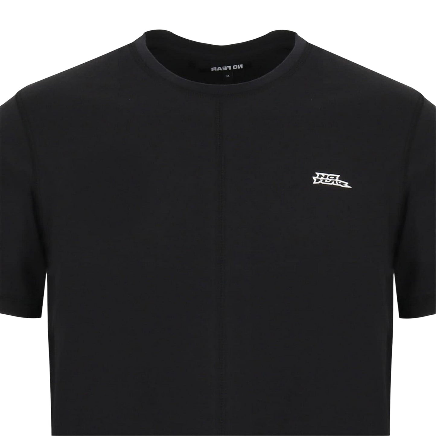 Black - Side - No Fear Mens Crew Neck Slim T-Shirt